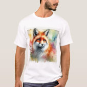 Fox in the Serene Forest 230924AREF126 - Watercolo T-shirt (Voorkant)
