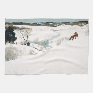 Fox in the Snow, 1935, van Newell Convers Wyeth Theedoek