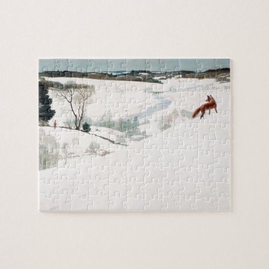 Fox in the Snow van Newell Convers Wyeth Legpuzzel (Horizontaal)