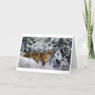 Fox in Winter (1904) van Bruno Liljefors Bedankkaart