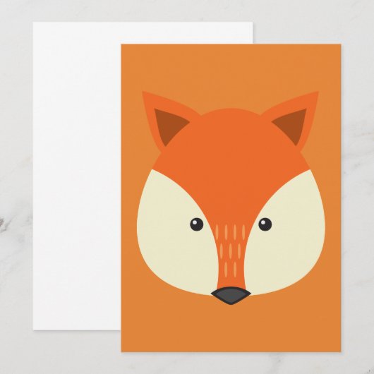 Fox Invitation Kaart (Voorkant / Achterkant)