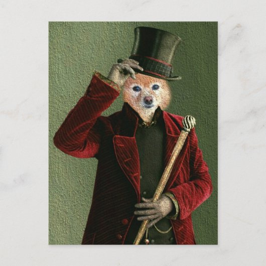 Fox is een Man in een bovenste hoed" Briefkaart (Voorkant)