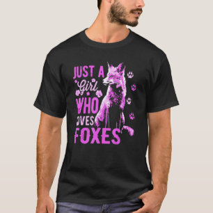 Fox is gewoon een meisje dat van foxes Red Fox Wil T-shirt