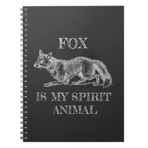 Fox is mijn geest dier grappige citaat illustratie notitieboek
