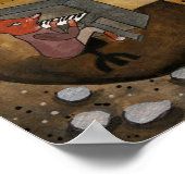 Fox Jam - Twee foxes die muziek afspelen Poster (Hoek)