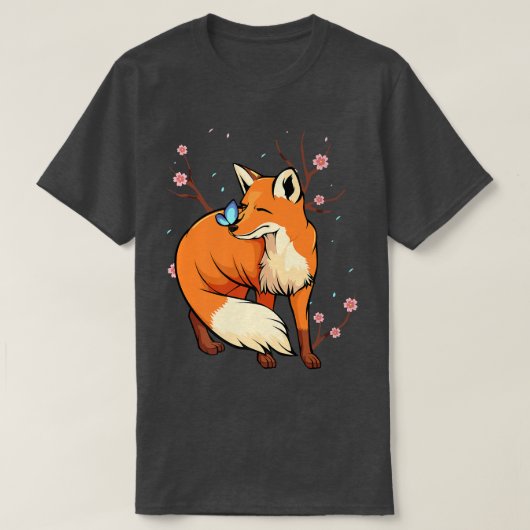 Fox Japans Cherry Blossom Flower  Sakura T-shirt (Design voorkant)