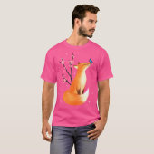 Fox Japanse Cherry Blossom Flower T-shirt (Voorkant volledig)