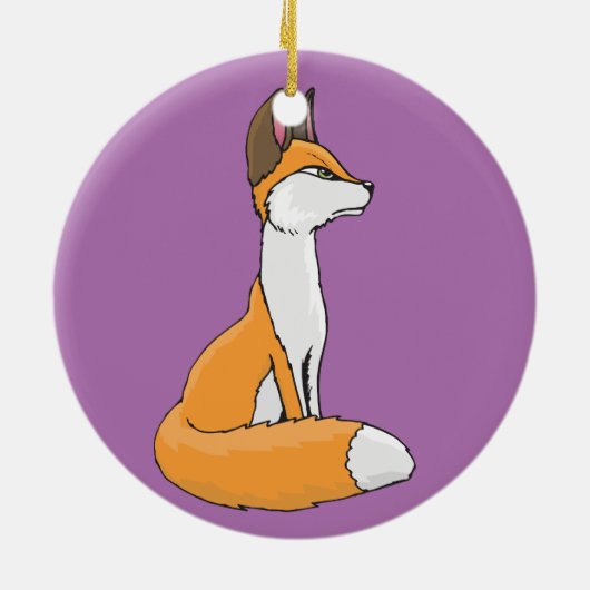 Fox Keramisch Ornament (Achterkant)