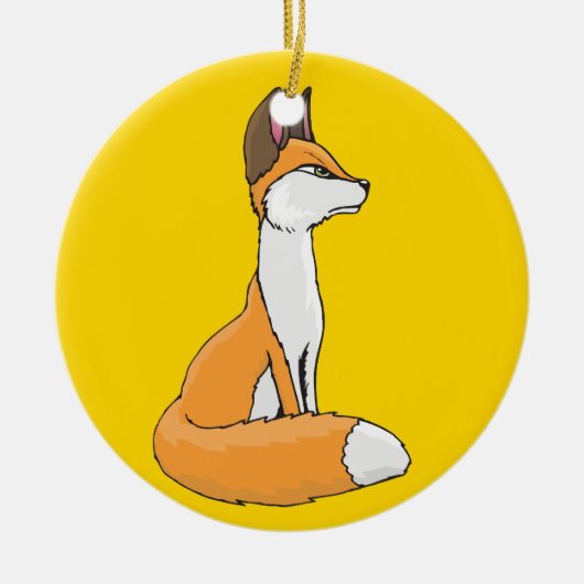 Fox Keramisch Ornament (Voorkant)