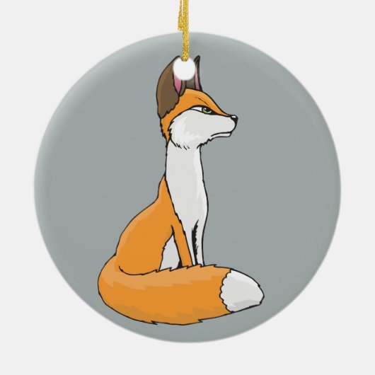 Fox Keramisch Ornament (Achterkant)