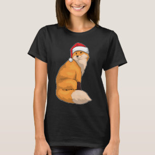 Fox Kerstmis Kerstman hoed T-shirt