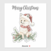 Fox Kerstmis Sticker (Vel)