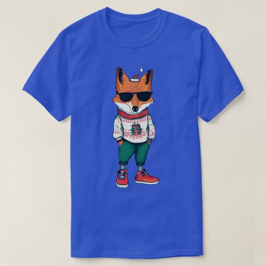 Fox Kerstmis T-shirt (Design voorkant)