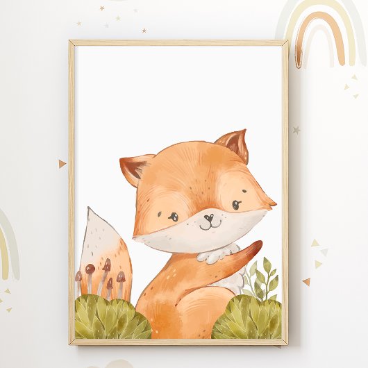 Fox Kids kamerprint Cute dier poster