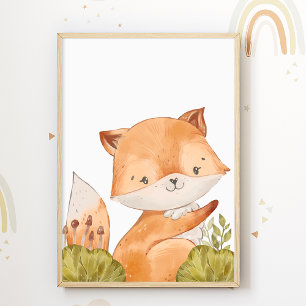 Fox Kids Room Imprimer Joli Animal Poster