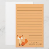 Fox Kind Cute Woodland Animal Briefpapier (Voorkant / Achterkant)