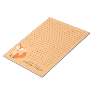 Fox Kind Cute Woodland Animal Briefpapier Notitieb Notitieblok