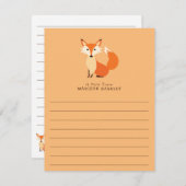 Fox Kind Kute Flat Briefpapier Kaarten (Voorkant / Achterkant)