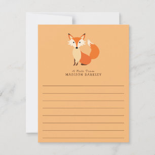 Fox Kind Kute Flat Briefpapier Kaarten