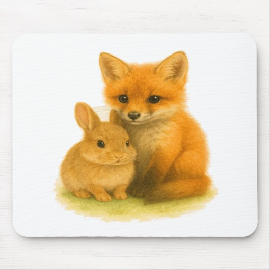 Fox Kit & Bunny Buddies Muismat (Voorkant)