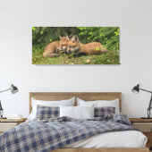 Fox Kit Pals Canvas Afdruk (Insitu (Slaapkamer))