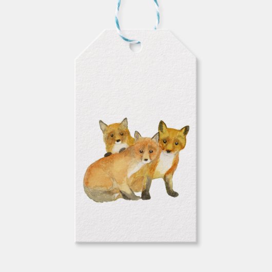 Fox Kits Cadeaulabel (Voorkant)