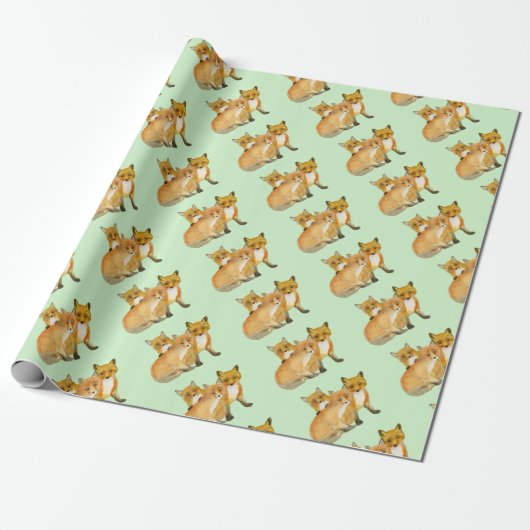 Fox Kits Cadeaupapier (Uitgerold)