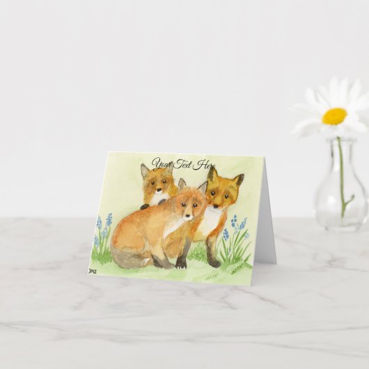 Fox Kits Kaart (Kleine Plant)