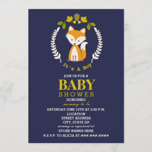 Fox Krans Baby shower - Jongen Kaart