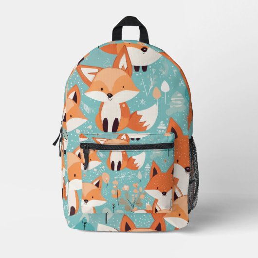Fox kunstwerk bedrukte rugzak (Voorkant)