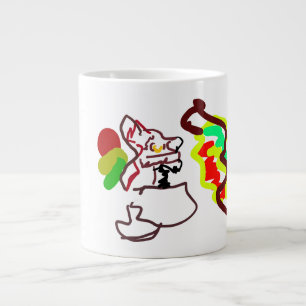 Fox latte leuke herfststijl extra grote beker