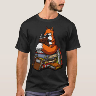 Fox leest een boek t-shirt