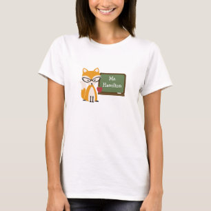 Fox-leraar in het alkbord t-shirt