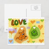 Fox-liefde Briefkaart (Voorkant / Achterkant)