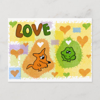 Fox-liefde Briefkaart