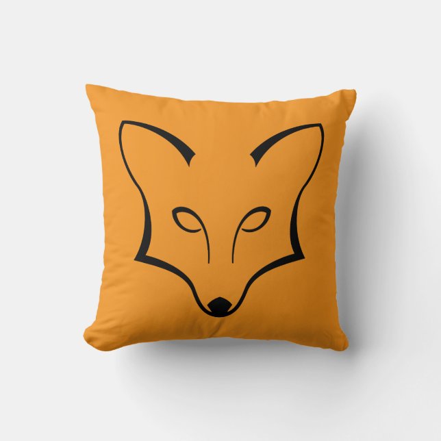 Fox Logo Throw Pillow Kussen (Voorkant)