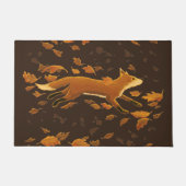 Fox loopt door de Herfst Deurmat (Voorkant)