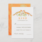 Fox Love Wedding RSVP Kaarten (Voorkant / Achterkant)
