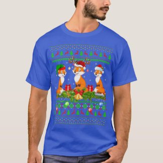 Fox Lover Xmas verlichting sinterklaas met lomp-ke T-shirt