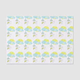 Fox, maan en wolken tissuepapier