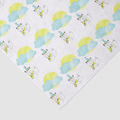 Fox, maan en wolken tissuepapier (Detail)