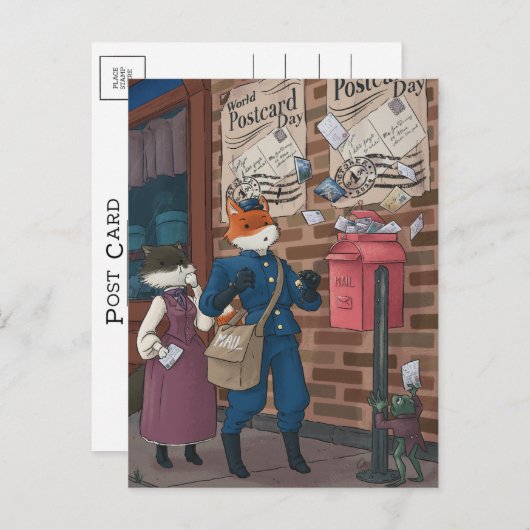 Fox Mail (Wereld Briefkaart Dag 2024) (Voorkant / Achterkant)