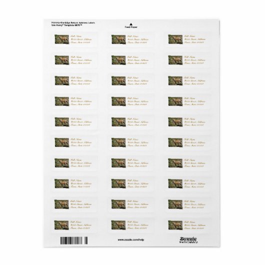 Fox Mailing Labels (Full Sheet)