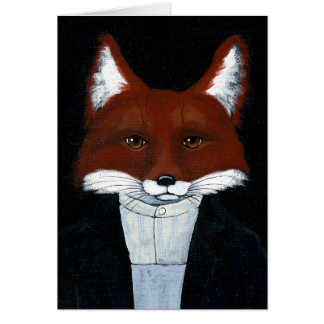 Fox male American Gothic spoof blanco kaart