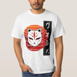 fox mask design t-shirt