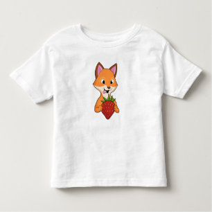 Fox met aardbei kinder shirts