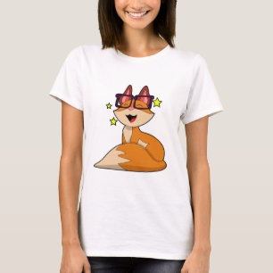 Fox met bril t-shirt