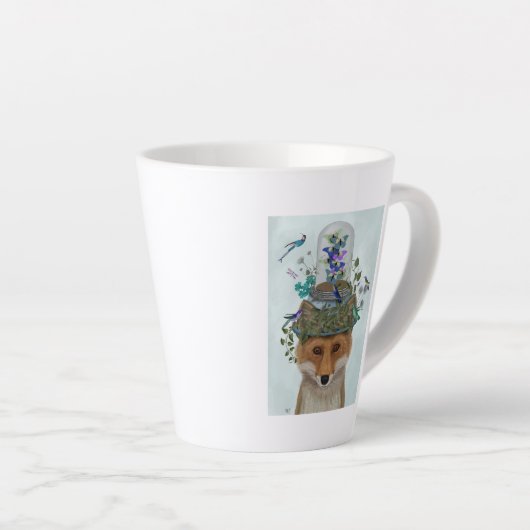 Fox met Butterfly Bell Jar Latte Mok (Rechterhoek)