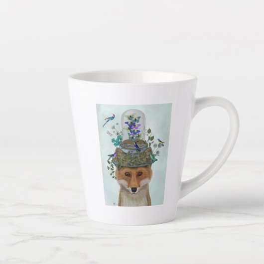 Fox met Butterfly Bell Jar Latte Mok (Rechts)