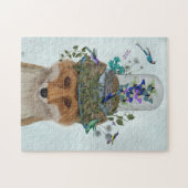 Fox met Butterfly Bell Jar Legpuzzel (Horizontaal)